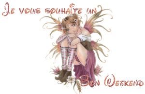 Gif animé je te souhaite un bon week-end